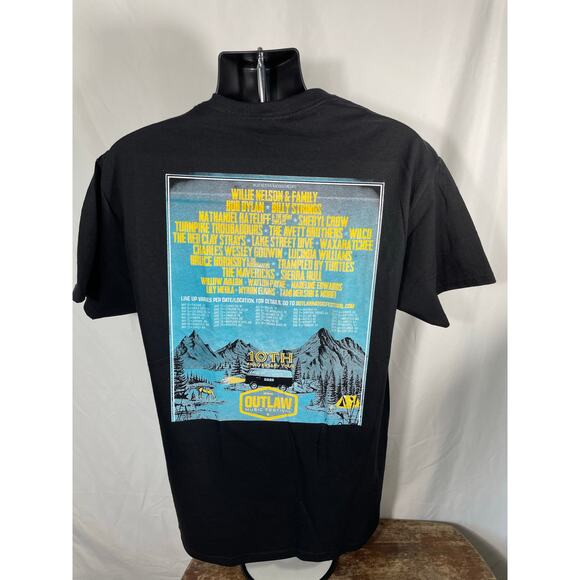Willie Nelson Outlaw Festival Tour T-Shirt Size Large - Picture 2 of 6